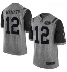 Mens Nike New York Jets 12 Joe Namath Limited Gray Gridiron NFL Jersey Mens Nike New York Jets 12 Joe Namath Limited Gray Gridiron NFL Jersey