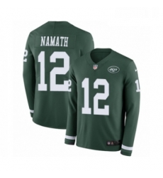 Mens Nike New York Jets 12 Joe Namath Limited Green Therma Long Sleeve NFL Jersey Mens Nike New York Jets 12 Joe Namath Limited Green Therma Long Sleeve NFL Jersey
