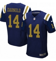 Mens Nike New York Jets 14 Sam Darnold Elite Navy Blue Alternate NFL Jersey Mens Nike New York Jets 14 Sam Darnold Elite Navy Blue Alternate NFL Jersey