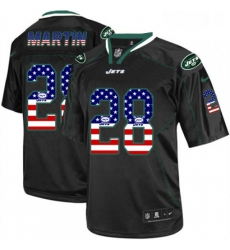 Mens Nike New York Jets 28 Curtis Martin Elite Black USA Flag Fashion NFL Jersey Mens Nike New York Jets 28 Curtis Martin Elite Black USA Flag Fashion NFL Jersey