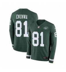 Mens Nike New York Jets 81 Quincy Enunwa Limited Green Therma Long Sleeve NFL Jersey Mens Nike New York Jets 81 Quincy Enunwa Limited Green Therma Long Sleeve NFL Jersey