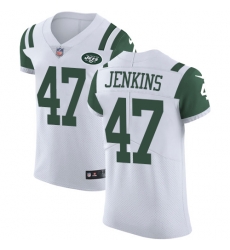 Nike Jets #47 Jordan Jenkins White Mens Stitched NFL Vapor Untouchable Elite Jersey Nike Jets #47 Jordan Jenkins White Mens Stitched NFL Vapor Untouchable Elite Jersey