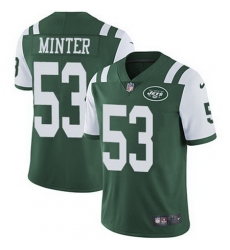 Nike Jets #53 Kevin Minter Green Team Color Mens Stitched NFL Vapor Untouchable Limited Jersey Nike Jets #53 Kevin Minter Green Team Color Mens Stitched NFL Vapor Untouchable Limited Jersey