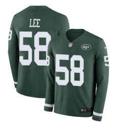 Nike Jets #58 Darron Lee Green Team Color Men Stitched NFL Limited Therma Long Sleeve Jersey Nike Jets #58 Darron Lee Green Team Color Men Stitched NFL Limited Therma Long Sleeve Jersey