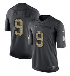 Nike Jets #9 Bryce Petty Black Mens Stitched NFL Limited 2016 Salute to Service Jersey Nike Jets #9 Bryce Petty Black Mens Stitched NFL Limited 2016 Salute to Service Jersey