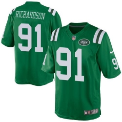 Nike Jets 91 Sheldon Richardson Green Mens Stitched NFL Elite Rush Jersey