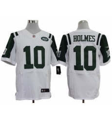 Nike New York Jets 10 Santonio Holmes White Elite NFL Jersey Nike New York Jets 10 Santonio Holmes White Elite NFL Jersey