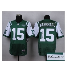Nike New York Jets 15 Brandon Marshall green Elite Signature NFL Jersey Nike New York Jets 15 Brandon Marshall green Elite Signature NFL Jersey
