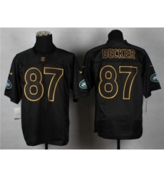 Nike New York Jets 87 Eric Decker black Elite gold lettering fashion NFL Jersey Nike New York Jets 87 Eric Decker black Elite gold lettering fashion NFL Jersey