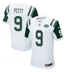 Nike New York Jets #9 Bryce Petty White Men 27s Stitched NFL Elite Jersey Nike New York Jets #9 Bryce Petty White Men 27s Stitched NFL Elite Jersey