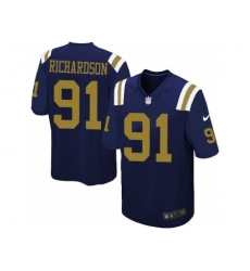 Nike New York Jets 91 Sheldon Richardson Blue Game Alternate NFL Jersey Nike New York Jets 91 Sheldon Richardson Blue Game Alternate NFL Jersey