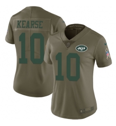 Nike Jets #10 Jermaine Kearse Olive Womens Stitched NFL Limited 2017 Salute to Service Jersey Nike Jets #10 Jermaine Kearse Olive Womens Stitched NFL Limited 2017 Salute to Service Jersey