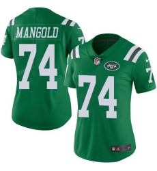 Nike Jets #74 Nick Mangold Green Womens Stitched NFL Limited Rush Jersey Nike Jets #74 Nick Mangold Green Womens Stitched NFL Limited Rush Jersey