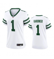 Women New York Jets 1 Sauce Gardner White 2024 Stitched Football Jersey Women New York Jets 1 Sauce Gardner White 2024 Stitched Football Jersey