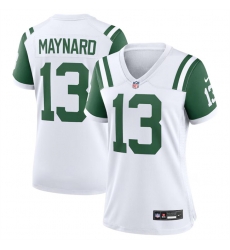 Women New York Jets 13 Don Maynard White Classic Alternate Stitched Jersey Women New York Jets 13 Don Maynard White Classic Alternate Stitched Jersey