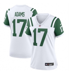 Women New York Jets 17 Davante Adams White Classic Alternate Stitched Jersey Women New York Jets 17 Davante Adams White Classic Alternate Stitched Jersey
