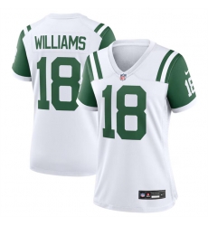 Women New York Jets 18 Mike Williams White Classic Alternate Stitched Jersey Women New York Jets 18 Mike Williams White Classic Alternate Stitched Jersey