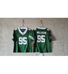 Women New York Jets 95 Quinnen Williams Green F U S E Vapor Stitched Jersey Women New York Jets 95 Quinnen Williams Green F U S E Vapor Stitched Jersey