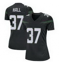 Women New York Jets Bryce Hall #37 Black Vapor Limited Stitched Football Jersey Women New York Jets Bryce Hall #37 Black Vapor Limited Stitched Football Jersey