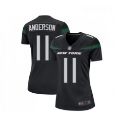 Womens New York Jets 11 Robby Anderson Game Black Alternate Football Jersey Womens New York Jets 11 Robby Anderson Game Black Alternate Football Jersey