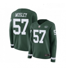Womens New York Jets 57 CJ Mosley Limited Green Therma Long Sleeve Football Jersey Womens New York Jets 57 CJ Mosley Limited Green Therma Long Sleeve Football Jersey