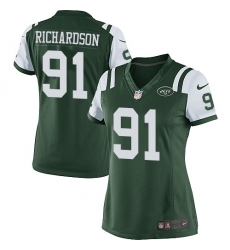 Women's Nike New York Jets #91 Sheldon Richardson Elite Green Team Color NFL Jersey Women's Nike New York Jets #91 Sheldon Richardson Elite Green Team Color NFL Jersey