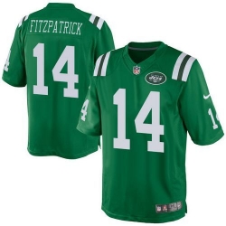 Nike Jets #14 Ryan Fitzpatrick Green Youth Stitched NFL Elite Rush Jersey