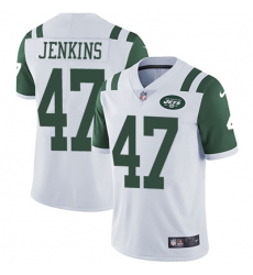 Youth Nike Jets #47 Jordan Jenkins White Stitched NFL Vapor Untouchable Limited Jersey Youth Nike Jets #47 Jordan Jenkins White Stitched NFL Vapor Untouchable Limited Jersey