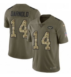 Youth Nike New York Jets 14 Sam Darnold Limited OliveCamo 2017 Salute to Service NFL Jersey Youth Nike New York Jets 14 Sam Darnold Limited OliveCamo 2017 Salute to Service NFL Jersey