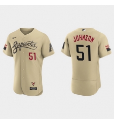 Arizona Diamondbacks 51 Randy Johnson Men Nike 2021 City Connect Authentic MLB Jersey Gold Arizona Diamondbacks 51 Randy Johnson Men Nike 2021 City Connect Authentic MLB Jersey Gold