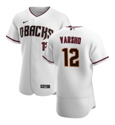 Men Arizona Diamondbacks 12 Daulton Varsho Men Nike White Crimson Flex Base Home Team MLB Jersey Men Arizona Diamondbacks 12 Daulton Varsho Men Nike White Crimson Flex Base Home Team MLB Jersey