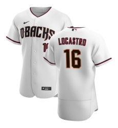 Men Arizona Diamondbacks 16 Tim Locastro Men Nike White Crimson Flex Base Home Team MLB Jersey Men Arizona Diamondbacks 16 Tim Locastro Men Nike White Crimson Flex Base Home Team MLB Jersey