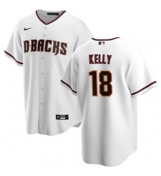 Men Arizona Diamondbacks 18 Carson Kelly White Cool Base Stitched Baseball Jersey Men Arizona Diamondbacks 18 Carson Kelly White Cool Base Stitched Baseball Jersey