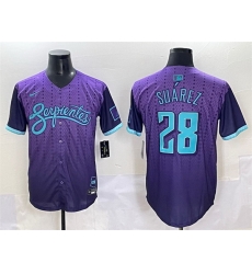 Men Arizona Diamondbacks 28 Eugenio Suarez Purple 2025 City Connect Limited Stitched Baseball Jersey Men Arizona Diamondbacks 28 Eugenio Suarez Purple 2025 City Connect Limited Stitched Baseball Jersey
