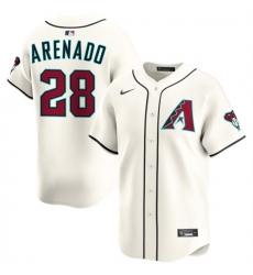 Men Arizona Diamondbacks 28 Nolan Arenado Cream Home Limited Stitched Baseball Jersey Men Arizona Diamondbacks 28 Nolan Arenado Cream Home Limited Stitched Baseball Jersey