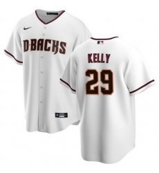 Men Arizona Diamondbacks 29 Merrill Kelly White Cool Base Stitched Baseball Jersey Men Arizona Diamondbacks 29 Merrill Kelly White Cool Base Stitched Baseball Jersey