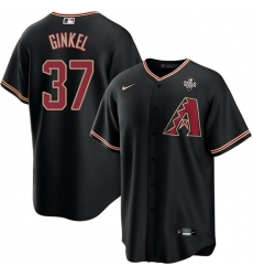 Men Arizona Diamondbacks 37 Kevin Ginkel Black 2023 World Series Cool Base Stitched Baseball Jersey Men Arizona Diamondbacks 37 Kevin Ginkel Black 2023 World Series Cool Base Stitched Baseball Jersey
