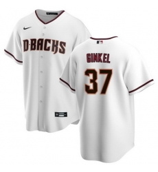 Men Arizona Diamondbacks 37 Kevin Ginkel White Cool Base Stitched Baseball Jersey Men Arizona Diamondbacks 37 Kevin Ginkel White Cool Base Stitched Baseball Jersey