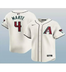Men Arizona Diamondbacks #4 Ketel Marte 2024 White Stitched MLB Jersey Men Arizona Diamondbacks #4 Ketel Marte 2024 White Stitched MLB Jersey