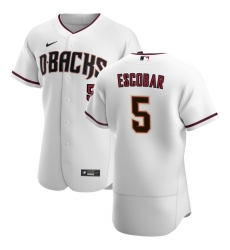 Men Arizona Diamondbacks 5 Eduardo Escobar Men Nike White Crimson Flex Base Home Team MLB Jersey Men Arizona Diamondbacks 5 Eduardo Escobar Men Nike White Crimson Flex Base Home Team MLB Jersey