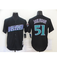 Men Arizona Diamondbacks 51 Randy Johnson Black Cooperstown Collection Jersey Men Arizona Diamondbacks 51 Randy Johnson Black Cooperstown Collection Jersey