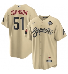 Men Arizona Diamondbacks 51 Randy Johnson Gold 2023 World Series City Connect Cool Base Stitched Baseball Jersey Men Arizona Diamondbacks 51 Randy Johnson Gold 2023 World Series City Connect Cool Base Stitched Baseball Jersey