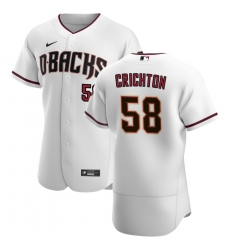 Men Arizona Diamondbacks 58 Stefan Crichton Men Nike White Crimson Flex Base Home Team MLB Jersey Men Arizona Diamondbacks 58 Stefan Crichton Men Nike White Crimson Flex Base Home Team MLB Jersey