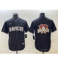 Men Arizona Diamondbacks Black Team Big Logo Cool Base Stitched Baseball Jerseys Men Arizona Diamondbacks Black Team Big Logo Cool Base Stitched Baseball Jerseys