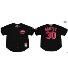 Men Cincinnati Reds 30 Ken Griffey Black Alternate Cool Base MLB Jersey Men Cincinnati Reds 30 Ken Griffey Black Alternate Cool Base MLB Jersey