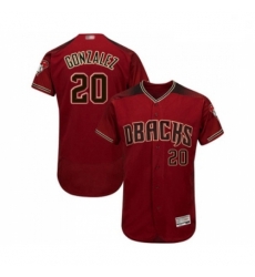 Mens Arizona Diamondbacks 20 Luis Gonzalez Red Alternate Authentic Collection Flex Base Baseball Jersey Mens Arizona Diamondbacks 20 Luis Gonzalez Red Alternate Authentic Collection Flex Base Baseball Jersey