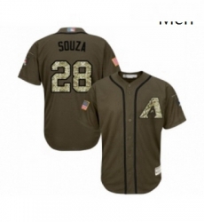 Mens Arizona Diamondbacks 28 Steven Souza Authentic Green Salute to Service Baseball Jersey Mens Arizona Diamondbacks 28 Steven Souza Authentic Green Salute to Service Baseball Jersey