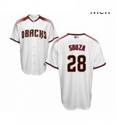 Mens Arizona Diamondbacks 28 Steven Souza Replica White Home Cool Base Baseball Jersey Mens Arizona Diamondbacks 28 Steven Souza Replica White Home Cool Base Baseball Jersey