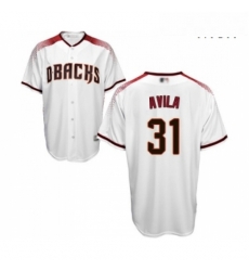 Mens Arizona Diamondbacks 31 Alex Avila Replica White Home Cool Base Baseball Jersey Mens Arizona Diamondbacks 31 Alex Avila Replica White Home Cool Base Baseball Jersey