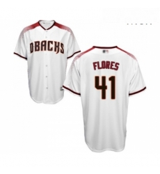 Mens Arizona Diamondbacks 41 Wilmer Flores Replica White Home Cool Base Baseball Jersey Mens Arizona Diamondbacks 41 Wilmer Flores Replica White Home Cool Base Baseball Jersey